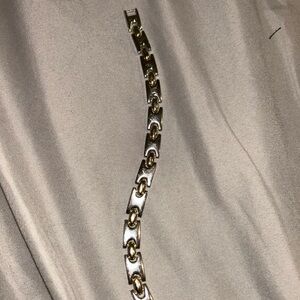 Gold and Silver Chain Bracelet